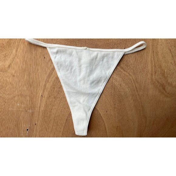 Skims Thong XL Logo Pointelle Thong Bone STYLE PN-THG-0192 - Picture 10 of 10